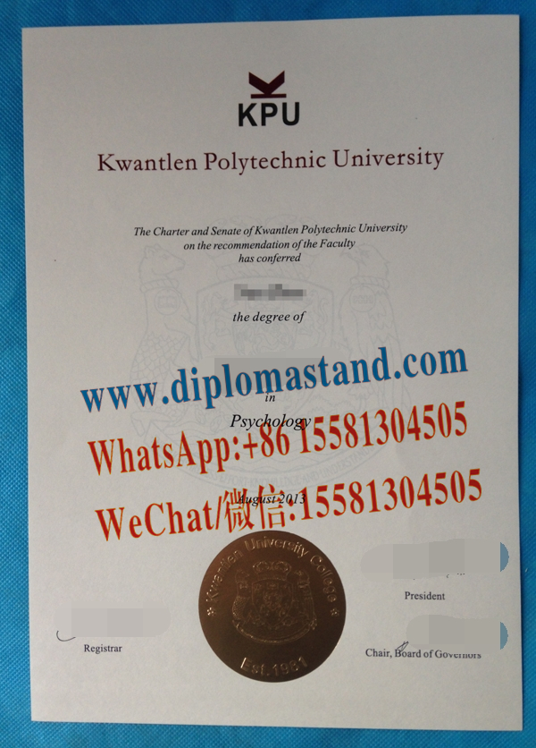 Make Fake Kwantlen Polytechnic University Diploma