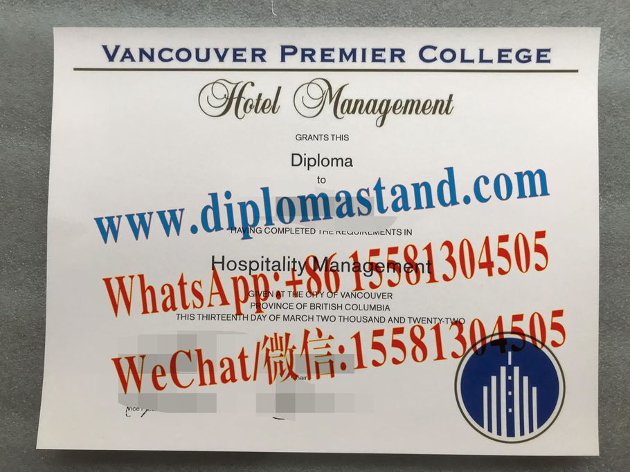 Make Fake Vancouver Premier College Of Hotel Management Ltd Diploma